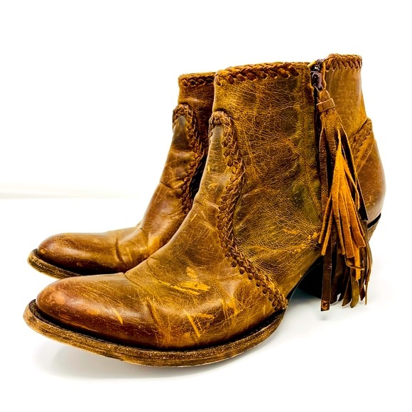 OLD GRINGO Rust Brown Adela Ankle Cowboy Boot Short Bootie 10 Western Cowgirl - Picture 2 of 12